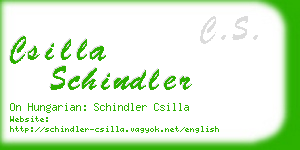 csilla schindler business card